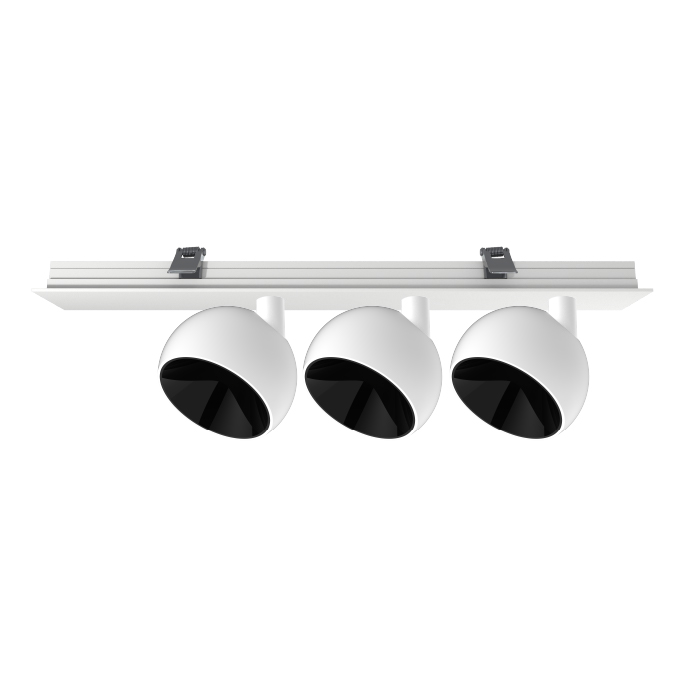 Embutido LED Empotrable Bombu 9W X3 Con Aurel Rect B3 · Kohen Iluminación
