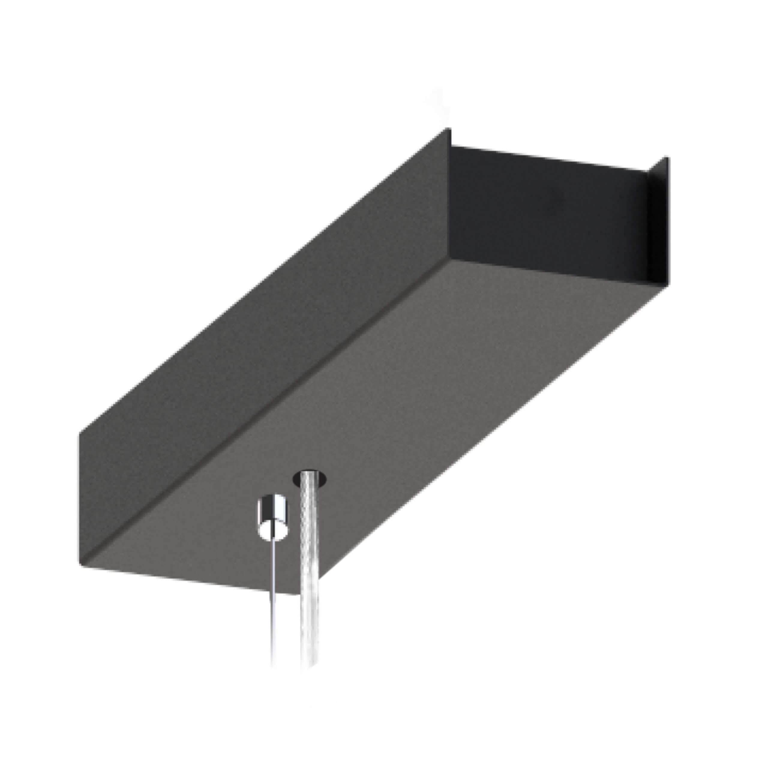 Colgante LED Caja Porta Equipo Lino Colgante 425 Mm · Kohen Iluminación