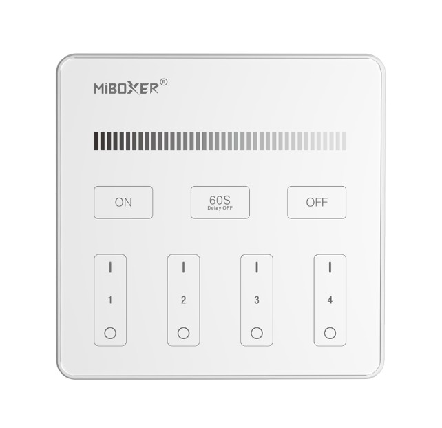 Controlador LED Panel Touch Wireless De 4 Zonas Monocolor · Kohen Iluminación