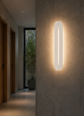 Aplique LED Aplique Pared Vertex Led 18W 60Cm Largo En Chapa Metálica Blanco, Luz Calida 300 · Kohen Iluminación
