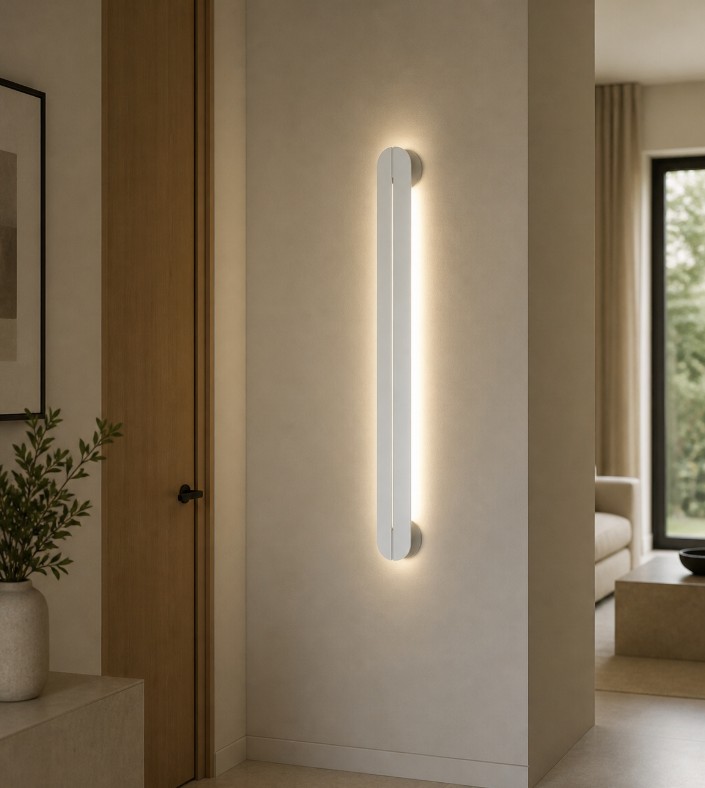 Aplique LED Aplique Pared Vertex Led 36W 115Cm Largo En Chapa Metálica Negro, Luz Calida 300 · Kohen Iluminación