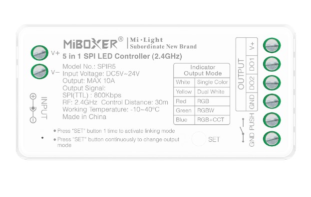 Accesorio Controlador Para Tira Pixel 5 In 1 SPI LED Controller 2.4GHz · Kohen Iluminación